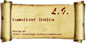 Lumnitzer Indira névjegykártya